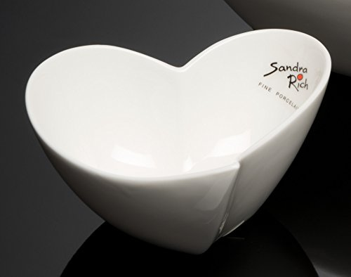 Porzellanschale Heart rund 17,0 x 17,0 cm von Sandra Rich