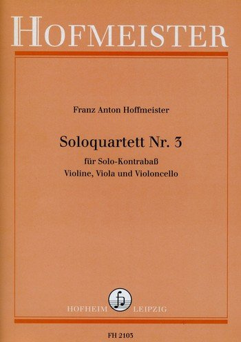 Soloquartett Nr.3: für Kontrabaß solo, Violine, Viola