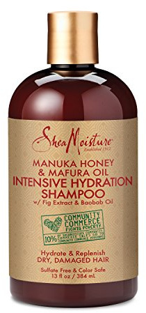Shea Moisture Manuka Honey & Mafura Oil Intensive Hydration Shampoo with African Rock Fig & Baobab Oil 13 oz by Shea Moisture