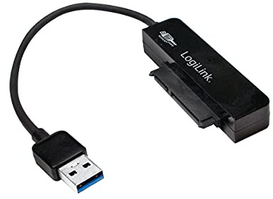 LogiLink AU0012A USB 3.0 Adapter/Konverter auf 2,5 Zoll (6,35 cm) SATA schwarz