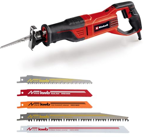 Einhell Universalsäge (950 W, Hubzahl-Elektronik, werkzeuglos verstellbarer Sägeschuh, werkzeugloser Sägeblattwechsel, inkl. KWB Qualitäts-Sägeblatt für Holz) TE-AP 950 Ekwb Säbelsägeblatt-Satz