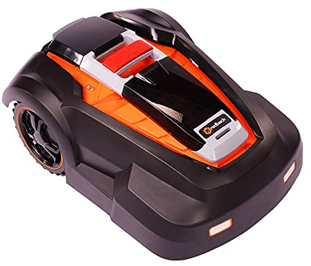 MowRo Robot Lawn Mower, Mows Up to 1/4 Acre, Updated 2025 Programming, Adjustable Cutting Height, Self Installation Kit Included, 50% Slope, Low Noise (65dBA) and Rain Sensor