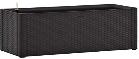 Tidyard Arriate Exterior Grande Macetero Huerto Urbano Maceta Arriate con Sistema de riego automático Antracita 100x43x33 cm
