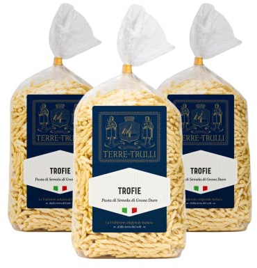 Terre Dei Trulli Trofie - 3 Confezioni Da 500g | Pasta Artigianale Tradizionale 100% Italiana | Pasta Di Semola Di Grano Duro | Made In Italy