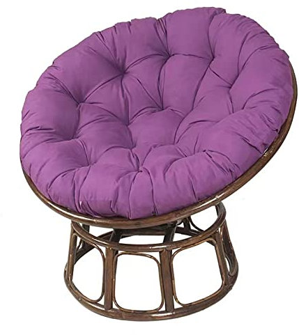Violett Papasansessel Kissen, Egg Chair Kissen Polster für Papasansessel Ersatzpolster Papasan für Indoor Outdoor Ohne Stuhl (Ø70cm/27.5 in)