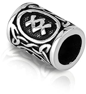 NKlaus INGWAZ - 925 Sterling Silber Futhark Bartperle Germanisch Keltisch Wikinger 3579