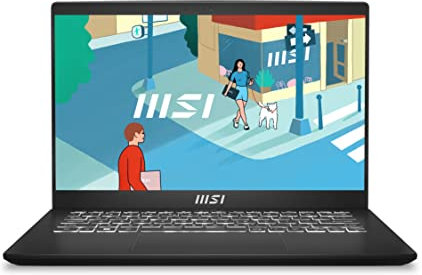 MSI Modern 14 C13M-613IT, Notebook 14 FHD 60Hz, Intel i7-1355U, Intel Iris Xe, RAM 16GB DDR4 3200MHz, 512GB SSD PCIe3, WiFi 6, Win 11 Home, Layout e Garanzia ITA, Nero