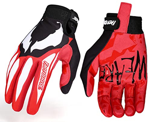 EXCEREY Red Cycling Gloves Mountain Bike Gloves for Outdoor Sports, Driving, Climbing for Men & Women (Red, M)