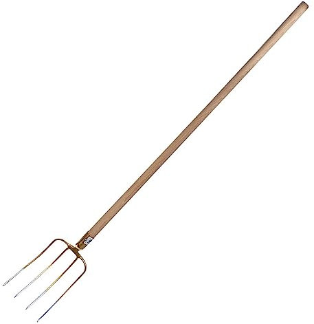 1PEZZO FORCA PER LETAME 'TOP QUALITY' 4 denti - con manico cm. 140