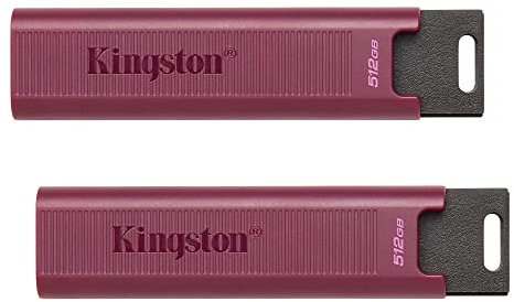Kingston DataTraveler Max Type-A 512GB High Performance USB Flash Drive USB 3.2 Gen 2 Up to 1000 MB/s Sliding Cap Design DTMAXA/512GB - 2 Pack