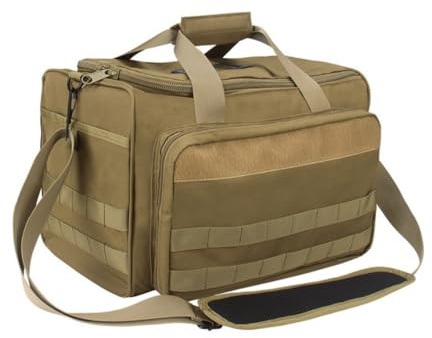 Peminkoo Sac d'entraînement de tir pour Pistolet système Molle, Gamme Tactique Militaire, Accessoires de Chasse et de Camping, Sac à bandoulière pour Outils (Khaki)