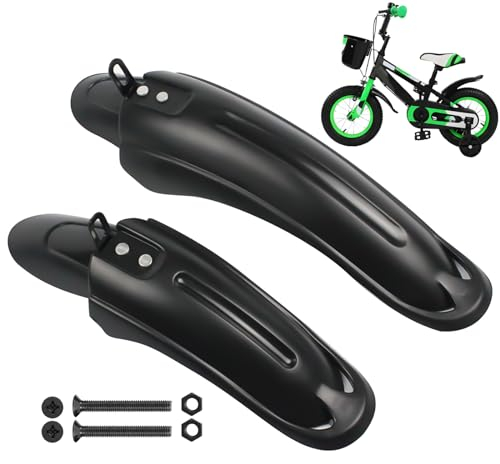 1 Par Guardabarros de Bicicleta,Bicicleta Guardabarros Delantero Trasero Guardabarros Bicicleta Guardabarros Bicicleta,Adecuado para Bicicletas de 12 Pulgadas