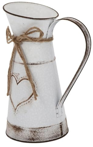 IMIKEYA Decorative Metal Iron -shaped Flower Vase Rustic Floral Arrangement Pot for Home Decor for Fresh Flowers Potted Plants and Arrangements