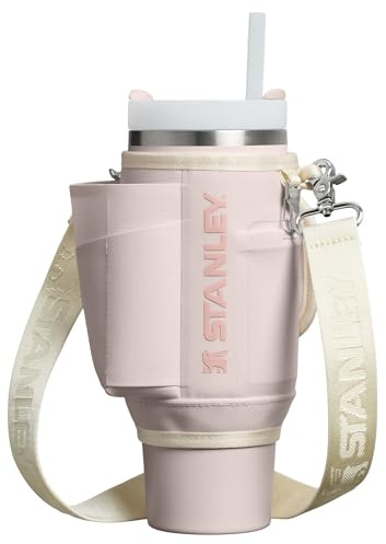 STANLEY All Day Quencher Carry All for 40 oz Tumbler with Handle | Crossbody Bag with Phone Holder Pocket, Card Sleeve & Detachable Strap | Water Bottle Carrier Bag | BPA-Free | Rose Quartz