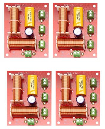 AMIUHOUN 4 x 200 W 3 Audio-Lautsprecher Crossover Höhen + Mitteltöner + Frequenzweiche Filter Frequenzteiler