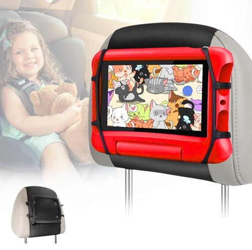 Soporte para Tablet en Coche - Reposacabezas Elástico para Todas las Tabletas de 6.5 a 11 Pulgadas, Compatible con iPad, Switch y Fire