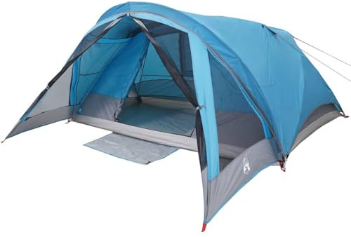 vidaXL Tienda de campaña para 4 Personas Impermeable Azul