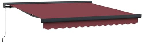 vidaXL Markise Manuell Weinrot 300x250 cm