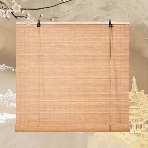 Bambusrollo Sonnenschutz Raffrollo für Fenster Retro Dekovorhang mit Naturholz Anti-UV und Staubdicht Indoor Outdoor Garten Dekor