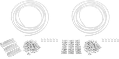 ZACUNXY Duschvorhangsschiene，Vorhangschiene 6M Flexible Decke montierte Vorhang Gleisschiene Gerade Gleitfenster Balkon Kunststoff Biegbar Home Fenster Dekor Zubehör(Side Clamping)