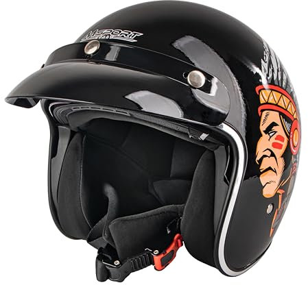Casco Jet con visera, para ciclomotor, homologado ECE – Jet07 S