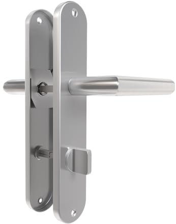 AwmnSrman Drückergarnitur WC Badezimmer Türschloss Türgriffe Innentüren Türklinke 240 * 50 mm Silber