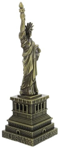 ABOOFAN Bronzefarbene Freiheitsstatue Metallornament Dekorative Amerikanische Statue Für Vintage Möbel Und Souvenir Geschenk Stabile Legierungsskulptur Für Wohn Büroumgebung