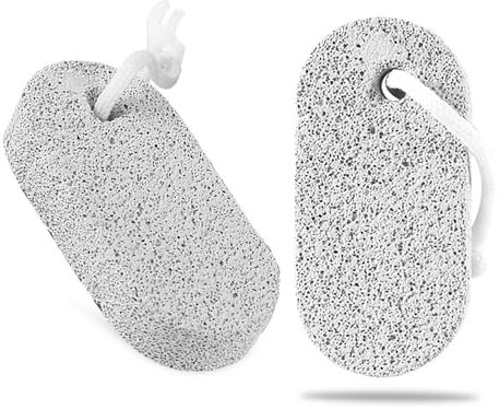 zoerbufan 2 Pezzi Pietra Pomice Naturale per Piedi e Mani, Lava Pedicure Tools Rimozione Del Callo Della Pelle Dura, Pietra per Pedicure(Ovale)