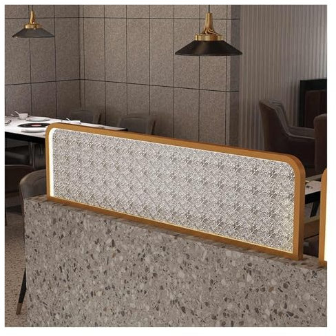 ZMJGLL Restaurant Gestreiftes Glas Dekorative Trennwand Gitter, Halb-Privatsphäre Essbereich Dekorative Trennwand Restaurant Arbeitsplatte Trennwand (110x45x8cm)