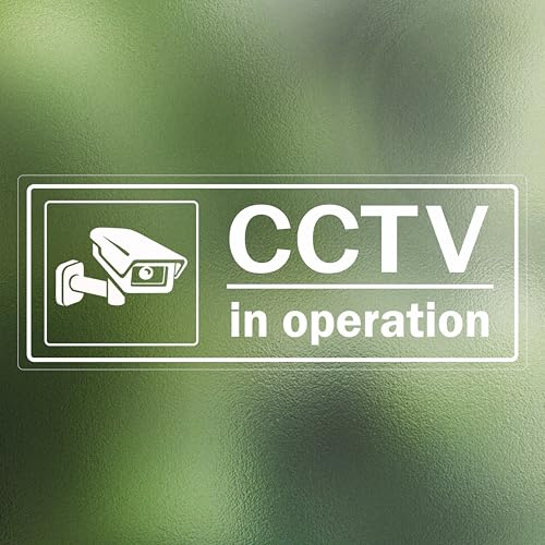 CCTV Sign Window Stickers 5Pcs CCTV in Operation Sign Self-Adhesive Warning Decal for Window Door Business Office Safety Security-65cm×170mm (5Pcs CCTV in Operation)