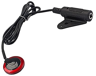 Gmb607 Piezo Tonabnehmer Schwarz für Mandoline und Mundharmonika | Plug And Play, Kunststoff und Metall, Montierbar Akustischen Instrumenten, Gitarren Zubehör