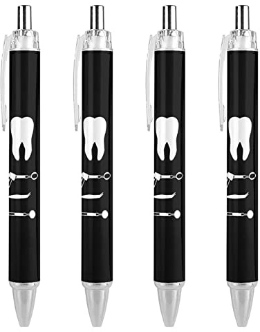 Lrtyuasq Love Tooth Zahnarzt Zahnarztwerkzeuge Kugelschreiber Kugelschreiber für Männer Frauen Druckkugelschreiber 0,5 mm blau mit lustigem Aufdruck