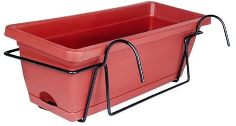 YIZITU Moderne Blumentöpfe, tragbar, rustikal, moderner ästhetischer Übertopf mit Gestell und Tablett, für den Innenbereich, Gartendekoration