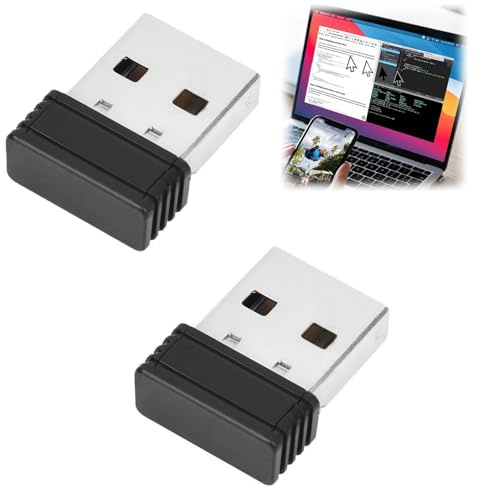 2PCS Mouse Jig/gler Mover,Undetectable USB Wig/gler,Auto Mouse Clicker Device,Automatic USB M/ouse Movement Simulator,Driver-Free M/ouse Clicker for Computer Laptop,No Software Plug-And-Play U/SB Port