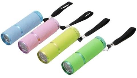LED-ficklampa små glödande ficklampor med 9 LED-lampor bärbar lätt nageltorkare för gel kvinnor manikyrdekor putsad torktumlare lampa