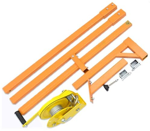Argano Manuale per impieghi gravosi da 5 CV - Sistema di Sollevamento da 30 m per Installazione e Manutenzione di impianti di Aria condizionata, capacità di 300 kg, Facile smontaggio e Strum