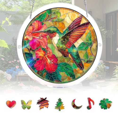 Acrylic Jigsaw Puzzle Suncatcher, Suncatcher Puzzle Window Hanging, Suncatchers Sun Catchers for Windows, Craft Kits for Adults Living Room Bedroom Summer Balcony Decor