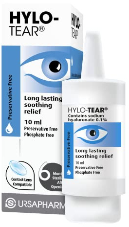 HYLO Tear – Preservative Free Eyedrops – Sodium Hyluronate 0.1%- Eye Drops to Lubricate Dry Eyes – 10ml