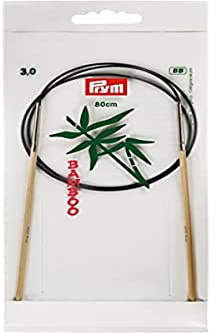 Prym 221504 Rundstricknadeln, 80 cm, 3,00 mm Rundstricknadel, Bambus, Natur, 3 mm 55x17cm