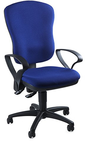 Topstar Bürodrehstuhl, Polypropylen, Blau | Made in Germany | Ergonomisch | Drehstuhl, Schreibtischstuhl | höhenverstellbar | Geprüfte Sicherheit nach GS-Intertek
