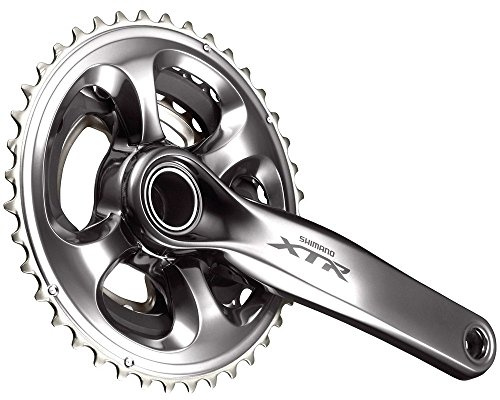 SHIMANO XTR Herren FC-M9020 XTR Trail Kurbelgarnitur, Silber/schwarz, 165mm