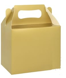 20 x Gold Birthday Party Food Gift Boxes - Kids Lunch Food Meal Box