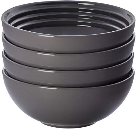Le Creuset Stoneware Set of 4 Soup Bowls, 22 oz. (6.25) each, Oyster