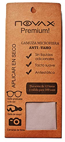 NOVAX Premium – anti-dimma och rengöring mikrofiberduk för 300 effektiva applikationer och upp till 12 timmar.