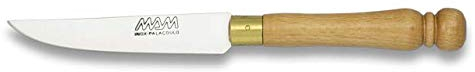 Cuchillo De Cocina Mondador Mam, Virola De Latón, Mango De Madera, Hoja De Acero Inoxidable De 8,8 Cm, 17407