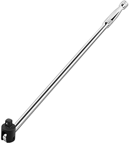 MAXPOWER Breaker Bar 1/2-Inch with 24 Inch Extra Long Chrome Vanadium Steel Handle, 600mm 1/2 Sq Drive, Extra Heavy Duty