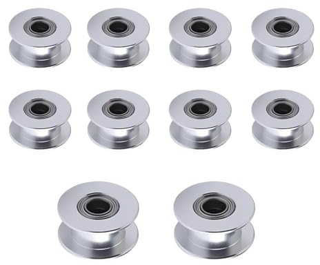 BZ 3D GT2 Idler Pulley 20 Toothless Bore 5mm Width 6mm 20T GT2 Idler 5mm for 3D Printer 6mm Width GT2 Timing Belt. (10pcs)