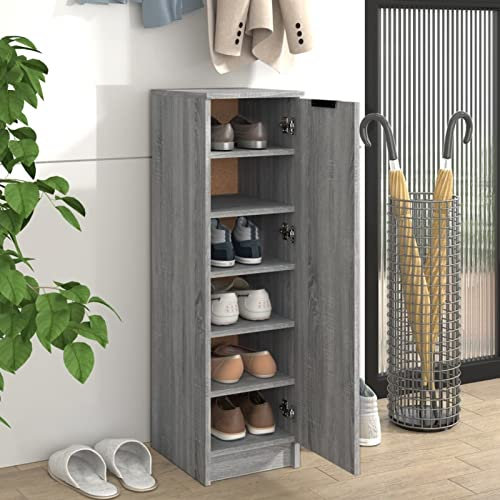 Tidyard Schuhregal Schuhschrank Schuhablage Kommode Schuhständer Schuhaufbewahrung Regal Holzwerkstoff Hochglanz-Weiß 59x35x100 cm