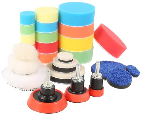 Kit De Almohadillas Para Pulir El Coche, Esponja Para Pulir El Coche Lavable, Almohadilla De Pulido Reutilizable, Esponja De Limpieza Y Encerado, Herramienta De Mano Para El Cuidado Del Coche, 30 Uds.