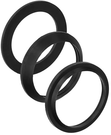 Kit d'étanchéité pour siphon 1 ¼, 2 x joints coniques, 1 x joint plat, en caoutchouc, en Noir, joint d'évacuation pour lavabo 1 1/4 pouce, bagues d'étanchéité pour siphon comme siphon tubulaire
